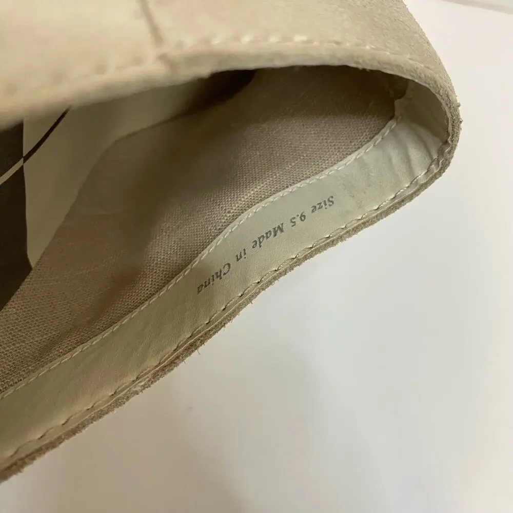 Dolce Vita Women's Clogs Mules Platform Heels Carry Suede Cream Size 9.5 Chunky‎